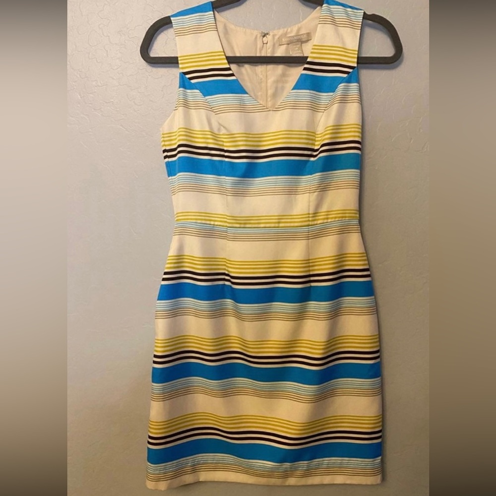 ⭐️Banana republic striped sleeveless dress size 0 petite